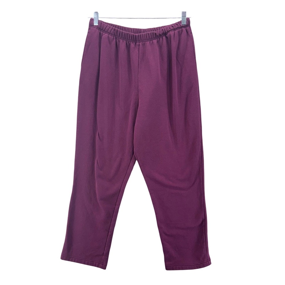Vintage Embroidered Jog Set Size 1X Straight Leg Wine Cottagecore Fall Cozy Warm - Picture 6 of 15